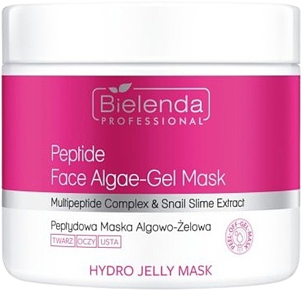 Algowa maska żelowa do twarzy z peptydami - Bielenda Professional Hydro Jelly Mask Peptide Face Algae-Gel Mask  — Zdjęcie N1