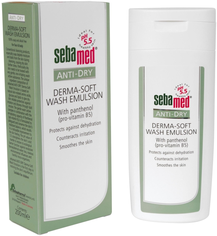 Nawilżająca emulsja do mycia twarzy zmiękczająca skórę - Sebamed Anti-Dry Derma Soft Wash Emulsion