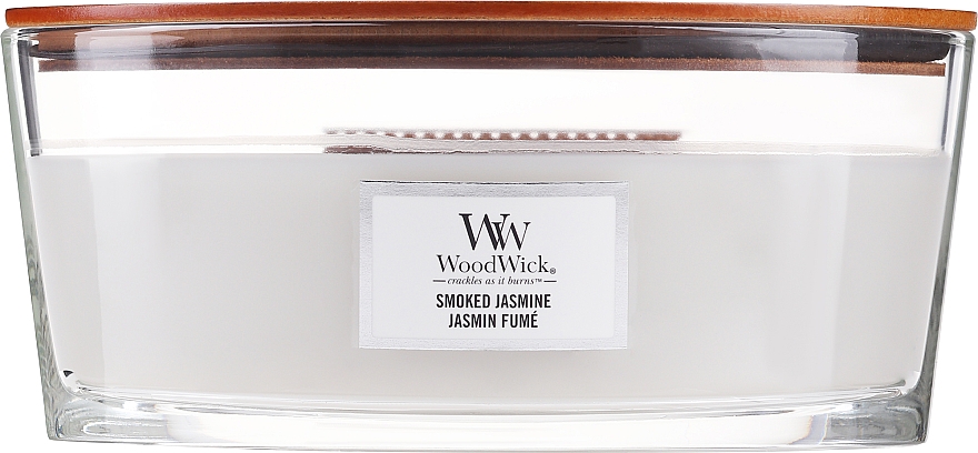 Świeca zapachowa w szkle - Woodwick Hearthwick Flame Ellipse Candle Smoked Jasmine — Zdjęcie N3