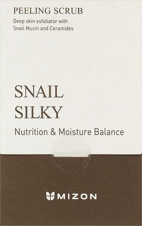 Peeling do twarzy ze śluzem ślimaka - Mizon Snail Silky Peeling Scrub — Zdjęcie N1