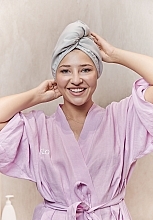 Sportowy turban-ręcznik do włosów, szary - Glov Eco-Friendly Sports Hair Wrap Grey — Zdjęcie N4