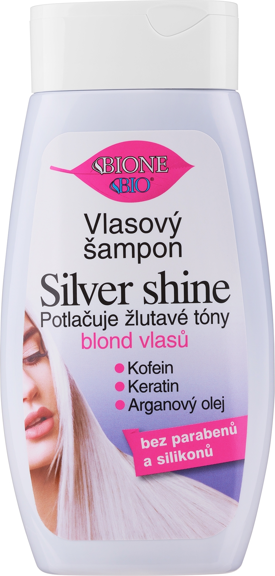 Szampon do włosów blond - Bione Cosmetics Bio Silver Shine Shampoo — Zdjęcie 260 ml