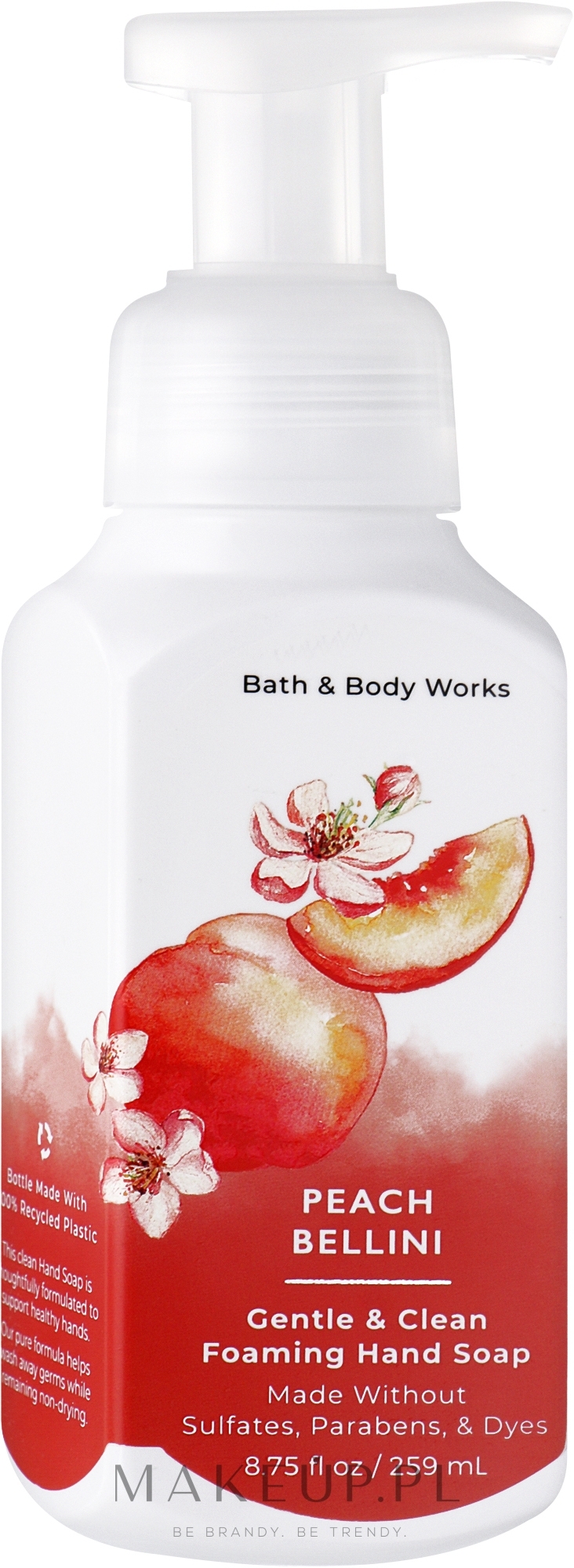 Mydło do rąk w piance Brzoskwiniowe Bellini - Bath & Body Works Peach Bellini Gentle Clean Foaming Hand Soap — Zdjęcie 259 ml