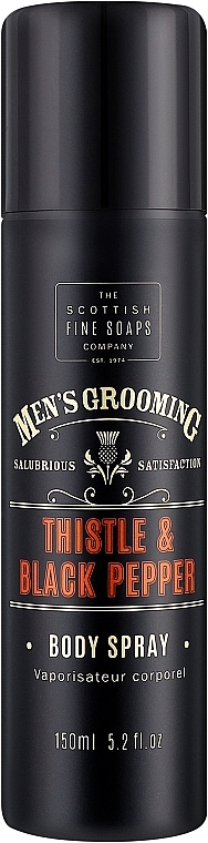 Scottish Fine Soaps Men’s Grooming Thistle & Black Pepper - Spray do ciała dla mężczyzn Oset i czarny pieprz — Zdjęcie N1