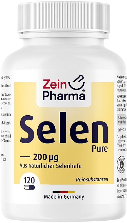 Suplement diety Selen, 200 mcg, kapsułki - ZeinPharma Selenium Pure 200µg — Zdjęcie N1