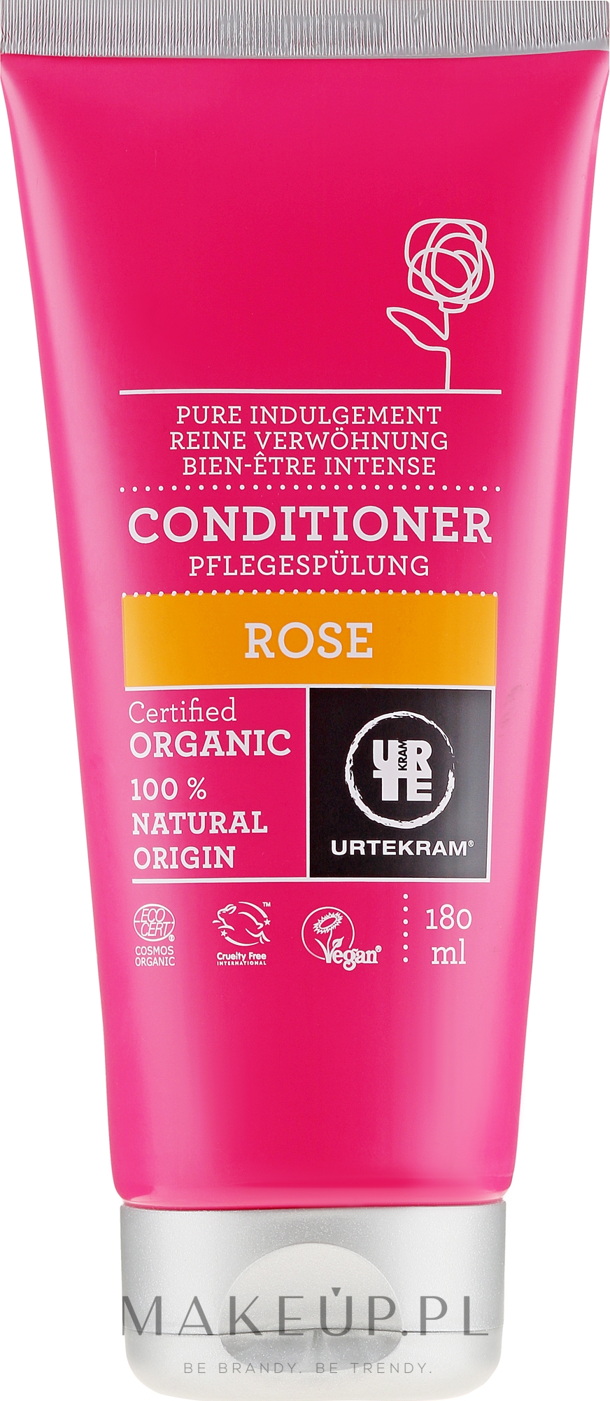 Organiczna odżywka do włosów Róża - Urtekram Hair Rose Conditioner — Zdjęcie 180 ml