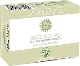 Organiczne mydło Aloes i oliwki - Sapone Di Un Tempo Organic Soap Aloe And Olive — Zdjęcie N1
