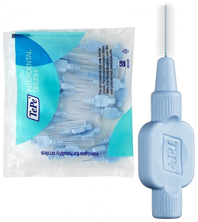 Zestaw szczoteczek międzyzębowych, 25 szt - TePe Interdental Brush Extra Soft Blue 0.6 mm — Zdjęcie N1