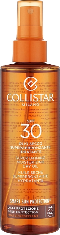 Suchy olejek do opalania - Collistar Sun Care Supertanning Moisturizing Dry Oil SPF30 — Zdjęcie N1