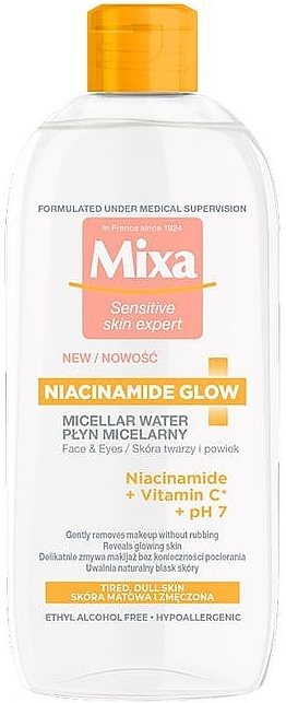 Płyn micelarny do twarzy - Mixa Niacinamide Glow — Zdjęcie N1