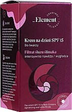 Kup Krem na dzień do twarzy przeciw oznakom starzenia Filtrat ze śluzu ślimaka SPF 15 - _Element Snail Slime Filtrate Day Cream SPF 15