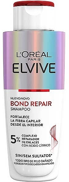 Rewitalizujący szampon do włosów zniszczonych - L'Oreal Paris Elvive Bond Repair Shampoo — Zdjęcie N1