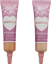 Zestaw rozświetlaczy - Makeup Revolution x Roxi Cherry Blossom Highlighter Duo (highlighter/2x15ml) — Zdjęcie N2