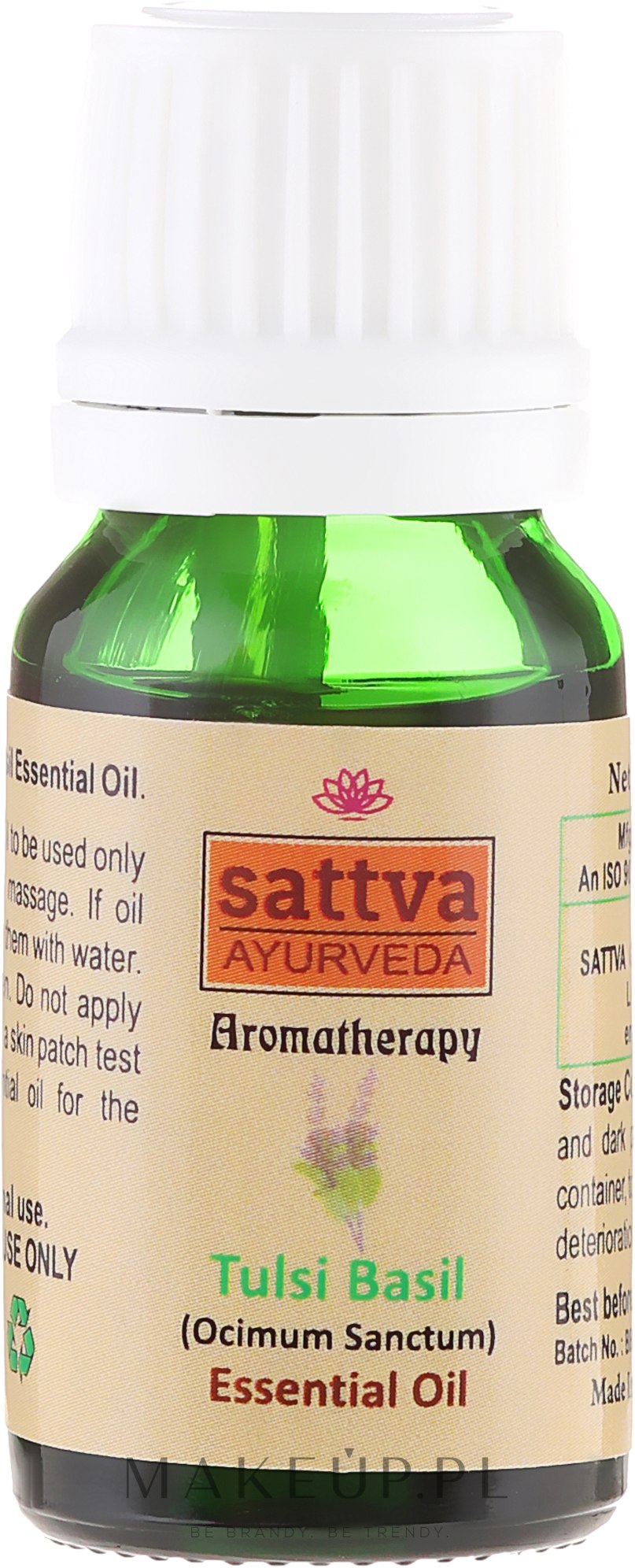 Olejek z bazylii azjatyckiej - Sattva Ayurveda Aromatherapy Tulsi Basil Essential Oil — Zdjęcie 10 ml