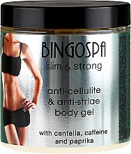 Antycellulitowy żel do ciała przeciw rozstępom z centellą, kofeiną i papryką - BingoSpa Slim and Strong Anti Cellulite and Anti Striae Body Gel — Zdjęcie N1