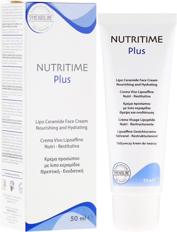Odżywczy i nawilżający krem do twarzy - Synchroline Nutritime Plus Lipo Ceramide Face Cream