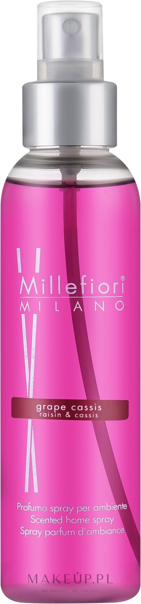 Aromatyczny spray do domu Winogrona i czarna porzeczka - Millefiori Milano Natural Grape Cassis Scented Home Spray — Zdjęcie 150 ml