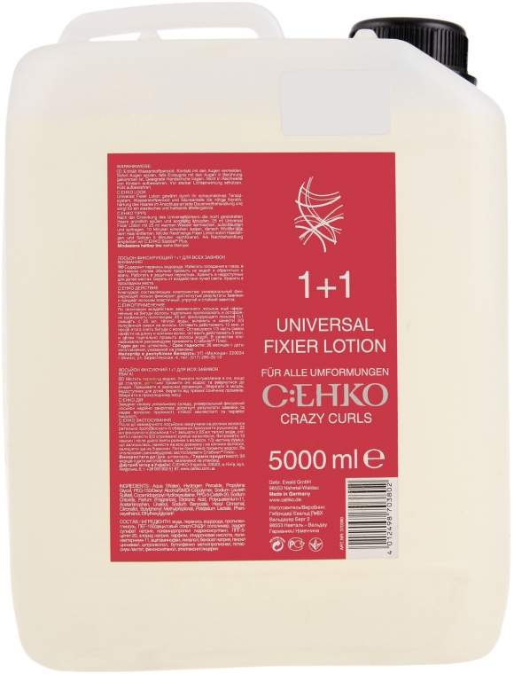 Płyn do utrwalania loków - C:EHKO Universal Fixier Lotion 1+1 — Zdjęcie N1