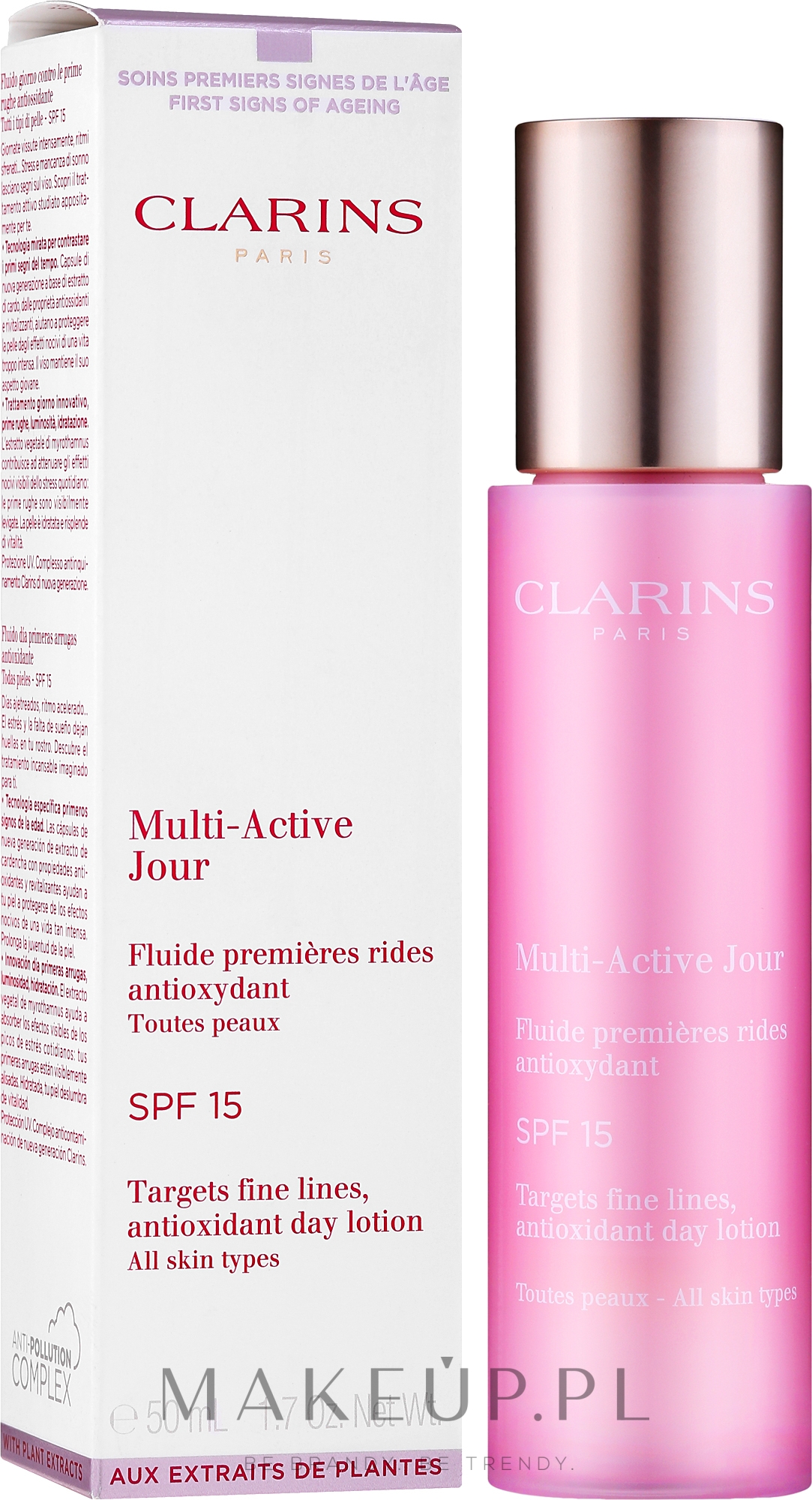 Przeciwzmarszczkowy lotion na dzień SPF 15 - Clarins Multi-Active Antioxidant Day Lotion SPF 15 — Zdjęcie 50 ml