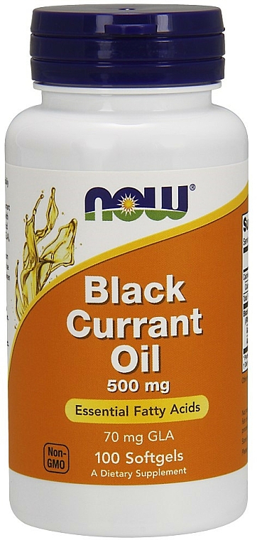 Olej z nasion czarnej porzeczki, 500 mg - Now Foods Black Currant Oil — Zdjęcie N1