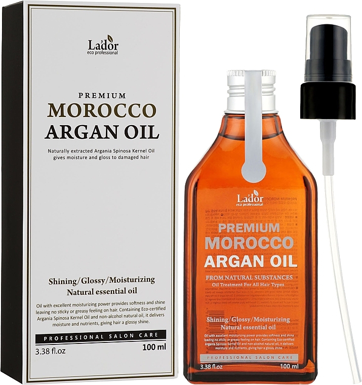 PRZECENA! Wygładzający olejek arganowy do włosów - La'dor Premium Morocco Argan Oil * — Zdjęcie N2