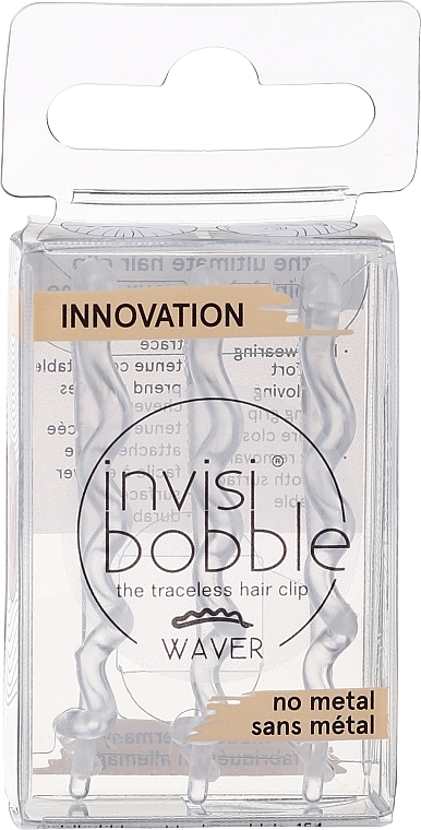 Wsuwki do włosów, przezroczyste - Invisibobble Waver Crystal Clear