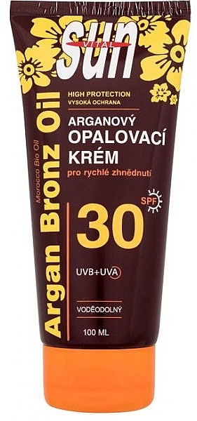 Krem do opalania ciała - Vivaco Sun Argan Bronz Oil Tanning Cream SPF30 — Zdjęcie N1