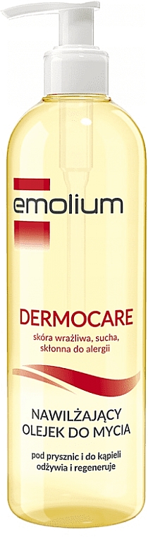 Nawilżający olejek do mycia pod prysznic i do kąpieli - Emolium Dermocare Moisturizing Washing Oil For Sensitive Allergic Skin — Zdjęcie N2