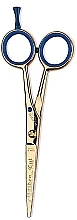 Nożyczki fryzjerskie, niebiesko-złote, 5,5 cala - Kiepe Professional Golden Cut — Zdjęcie N1