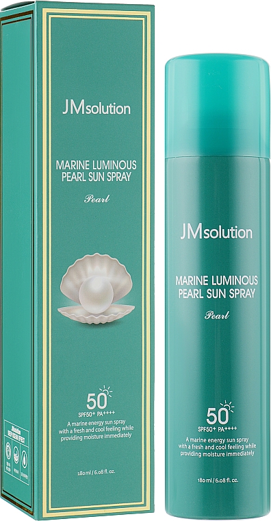Spray do twarzy z filtrem przeciwsłonecznym - JMsolution Marine Luminous Pearl Sun Spray Pearl SPF50+ PA++++ — Zdjęcie N1