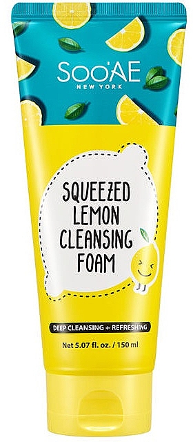 Oczyszczająca pianka do mycia twarzy z cytryną - Soo'AE Squeezed Lemon Cleansing Foam — Zdjęcie N1