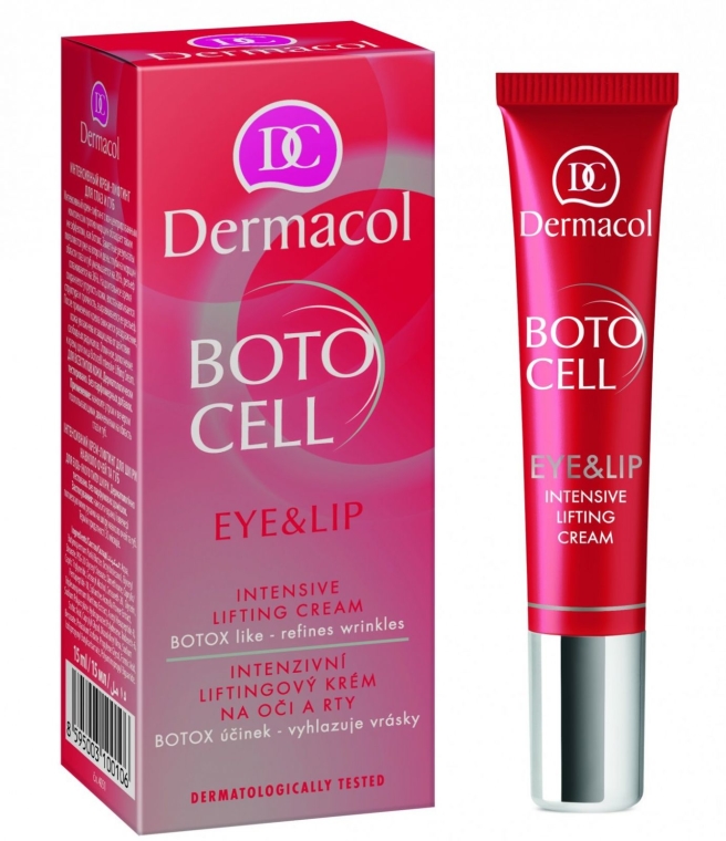 Intensywnie liftingujący krem do skóry wokół oczu i ust - Dermacol Botocell Eye and Lip Intensive Lifting Cream