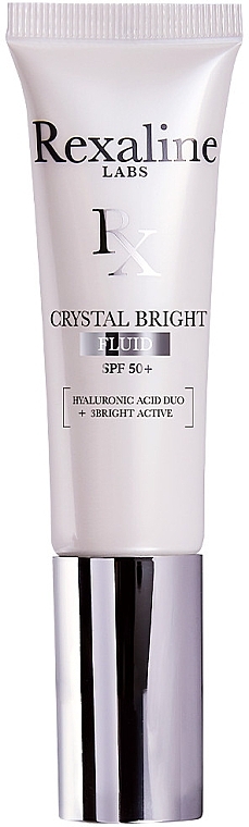 Matujący fluid do twarzy z filtrem przeciwsłonecznym - Rexaline Crystal Bright Fluid SPF50+ — Zdjęcie N1