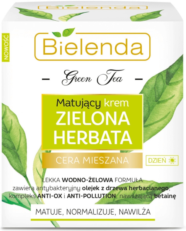 Matujący krem na dzień do cery mieszanej Zielona herbata - Bielenda Green Tea