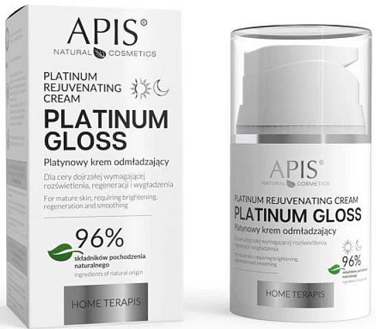 Odmładzający krem do twarzy - APIS Professional Platinum Gloss — Zdjęcie N1