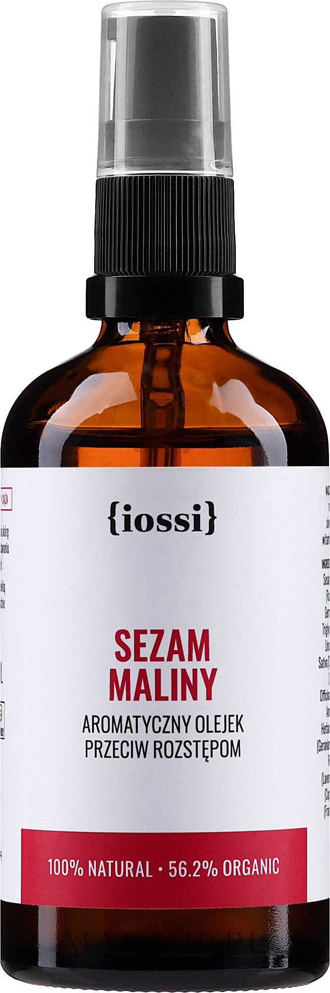 Aromatyczny olejek przeciw rozstępom Sezam i malina - Iossi  — Zdjęcie 100 ml