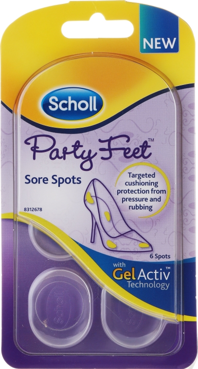 Żelowe poduszki chroniące stopy przed bólem - Scholl Party Feet Invisible Gel Sore Spots — Zdjęcie N1