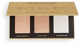 Zestaw palet rozświetlaczy do twarzy i ciała - Makeup Revolution X Kitulec #GlowKitulca Highlighter Palette Glow Kit (2 x high/palette 7.5 g) — Zdjęcie N2