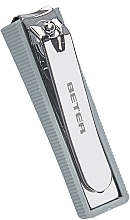 Kup Obcinacz do paznokci do manicure ze schowkiem, szary - Beter Manicure Clippers With Nail Catcher Curved Point