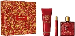 Versace Eros Flame - Zestaw (edp 100 ml + sh/gel 150 ml + edp 10 ml) — Zdjęcie N1