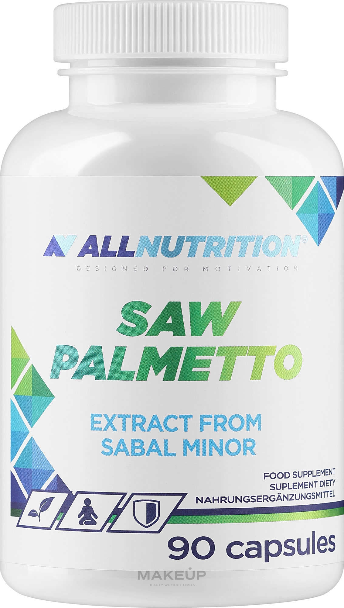 Suplement diety Jagody palmy sabałowej - Allnutrition Adapto Saw Palmetto — Zdjęcie 90 szt.