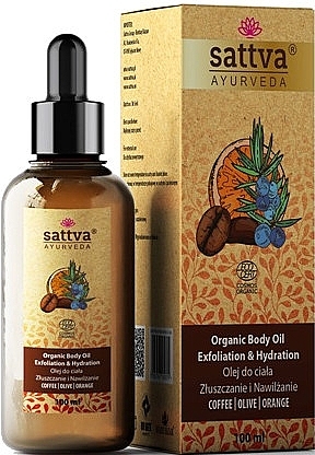 Organiczny olejek do masażu ciała, nawilżająco-złuszczający - Sattva Ayurveda Organic Body Oil — Zdjęcie N1