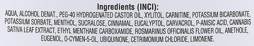 Płyn do płukania jamy ustnej z olejem konopnym - Bione Cosmetics Dentamint Mouthwash Cannabis — Zdjęcie N2