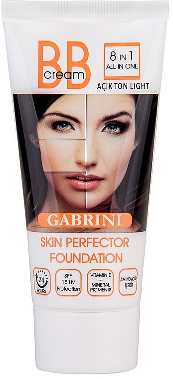 Krem BB do twarzy - Gabrini BB 8in1 Skin Perfector Foundation Cream SPF15 — Zdjęcie N1