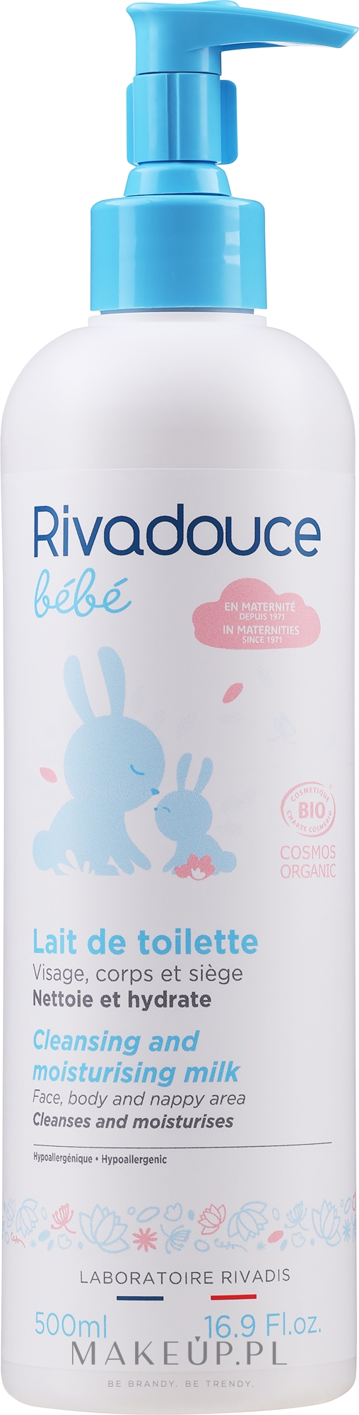 Delikatne mleczko oczyszczające do ciała dla niemowląt i dzieci - Rivadouce Bebe Cleansing Milk — Zdjęcie 500 ml