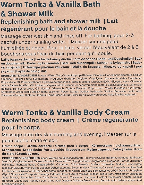 Pachnący migdałowo-waniliowy duet do ciała - Elemis Warm Tonka & Vanilla Body Duo (b/milk/300ml + b/cr/100ml) — Zdjęcie N4
