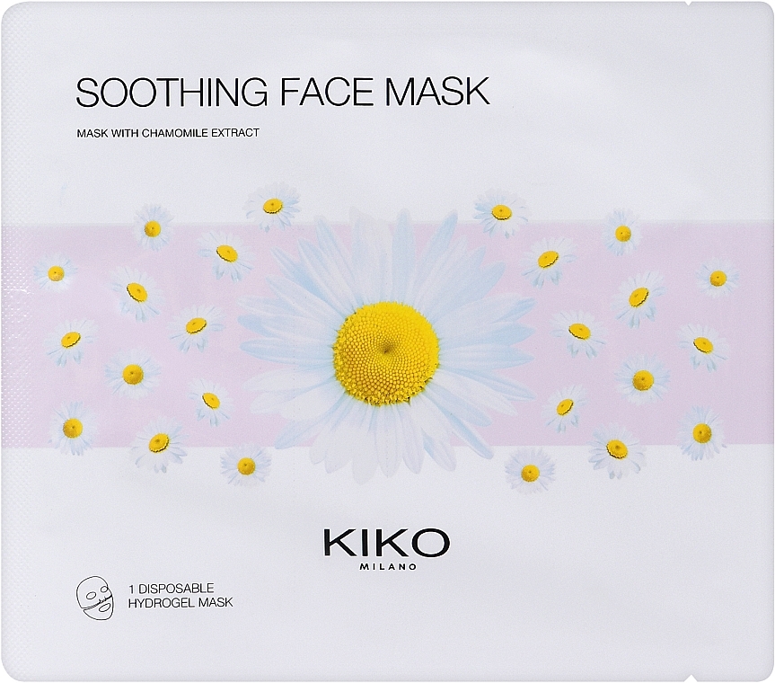 Hydrożelowa kojąca maseczka do twarzy z ekstraktem z rumianku - Kiko Milano Soothing Hydrogel Face Mask — Zdjęcie N1