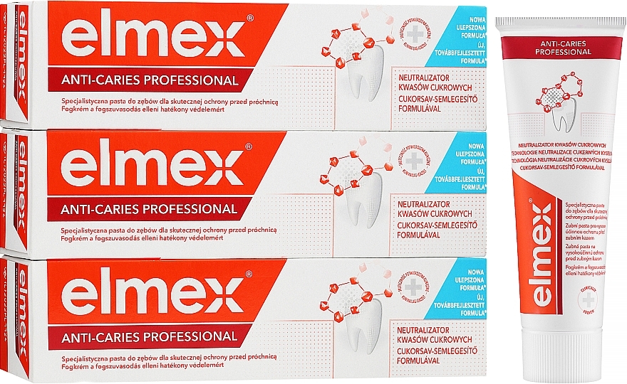 Zestaw - Elmex Anti-Caries Professional Trio Toothpaste (toothpaste/3x75ml) — Zdjęcie N1