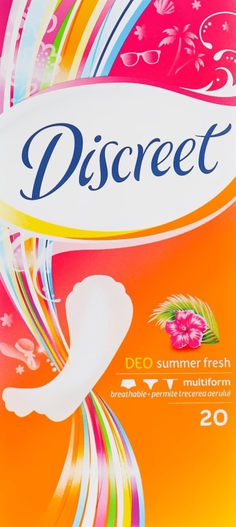 Wkładki higieniczne Deo Summer Fresh, 20 szt. - Discreet — Zdjęcie N1