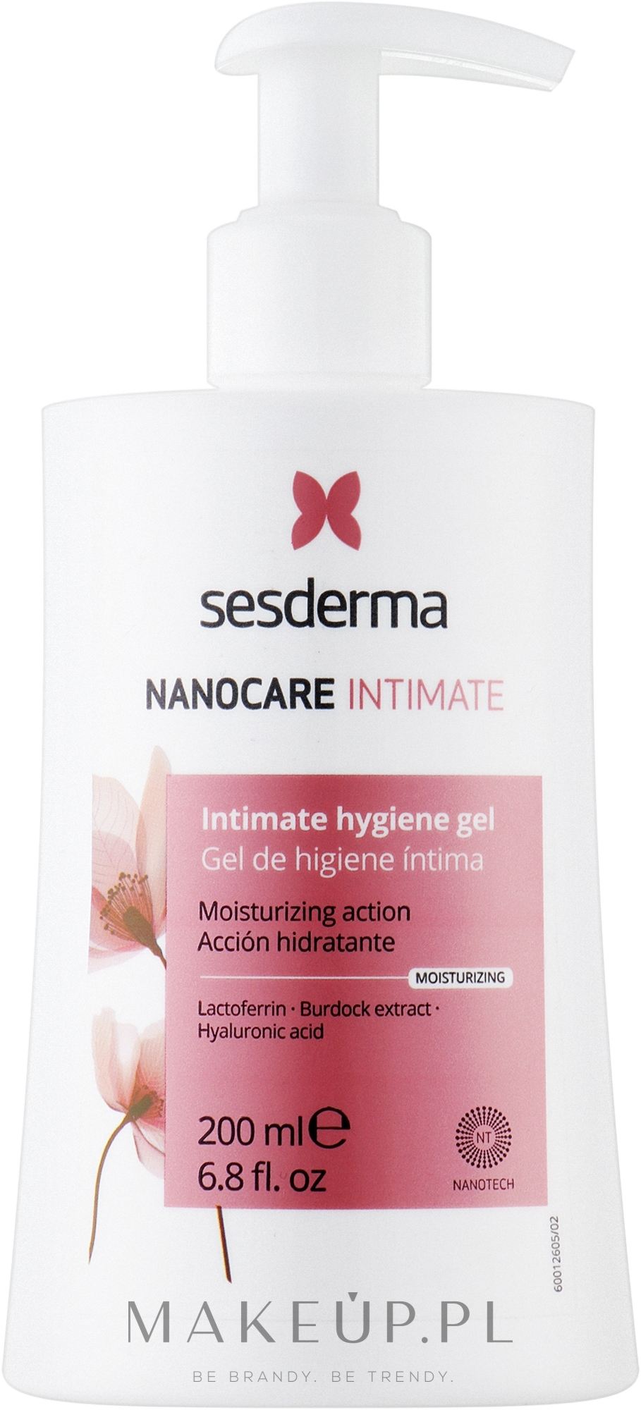 Nawilżający płyn do higieny intymnej - SesDerma Laboratories Nanocare Intimate Hygiene Gel — Zdjęcie 200 ml